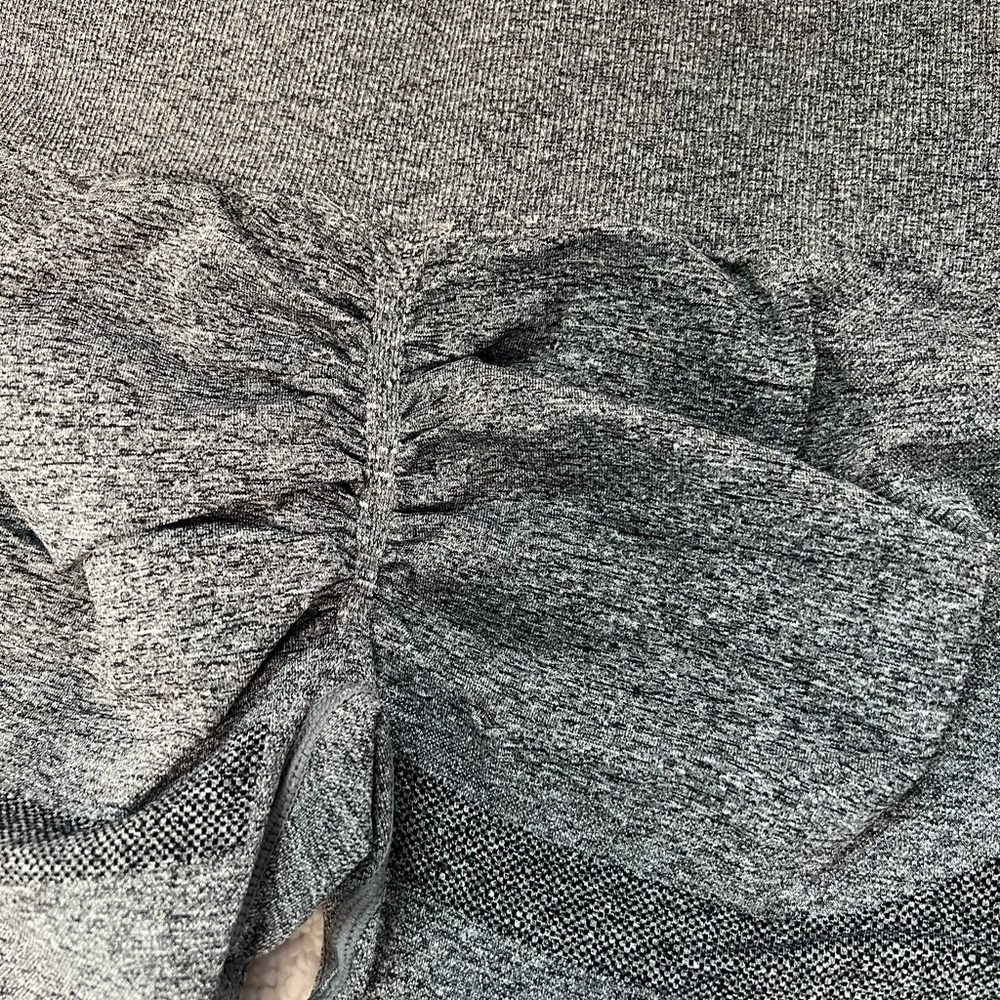 Leggings workout yoga heathered gray banded waist active wear NWOT - Picture 8 of 8